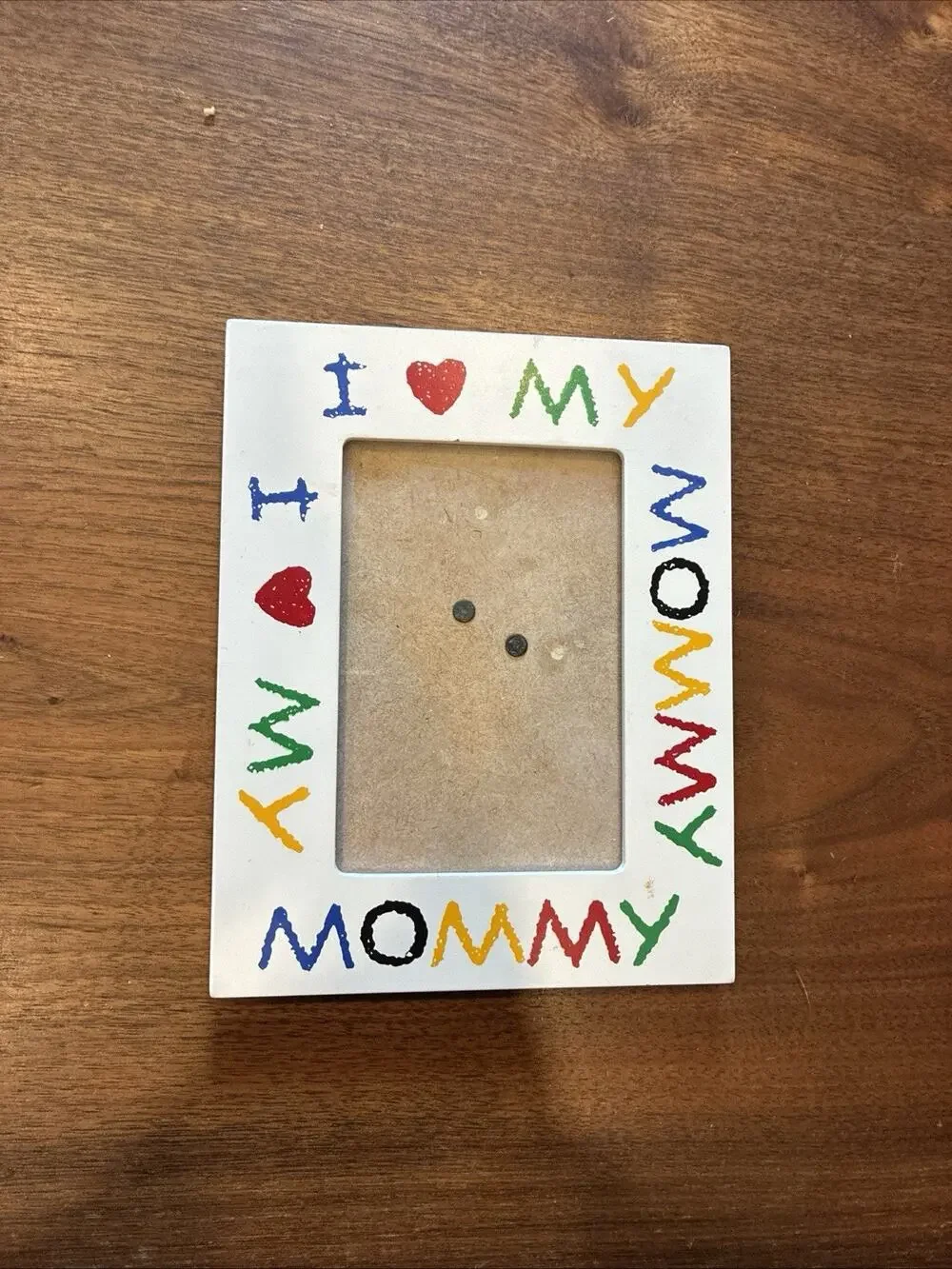 Vintage 90’s I Love My Mommy Ceramic Picture Frame 5x7 Retro Decor Crayon Style